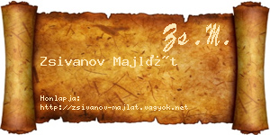 Zsivanov Majlát névjegykártya